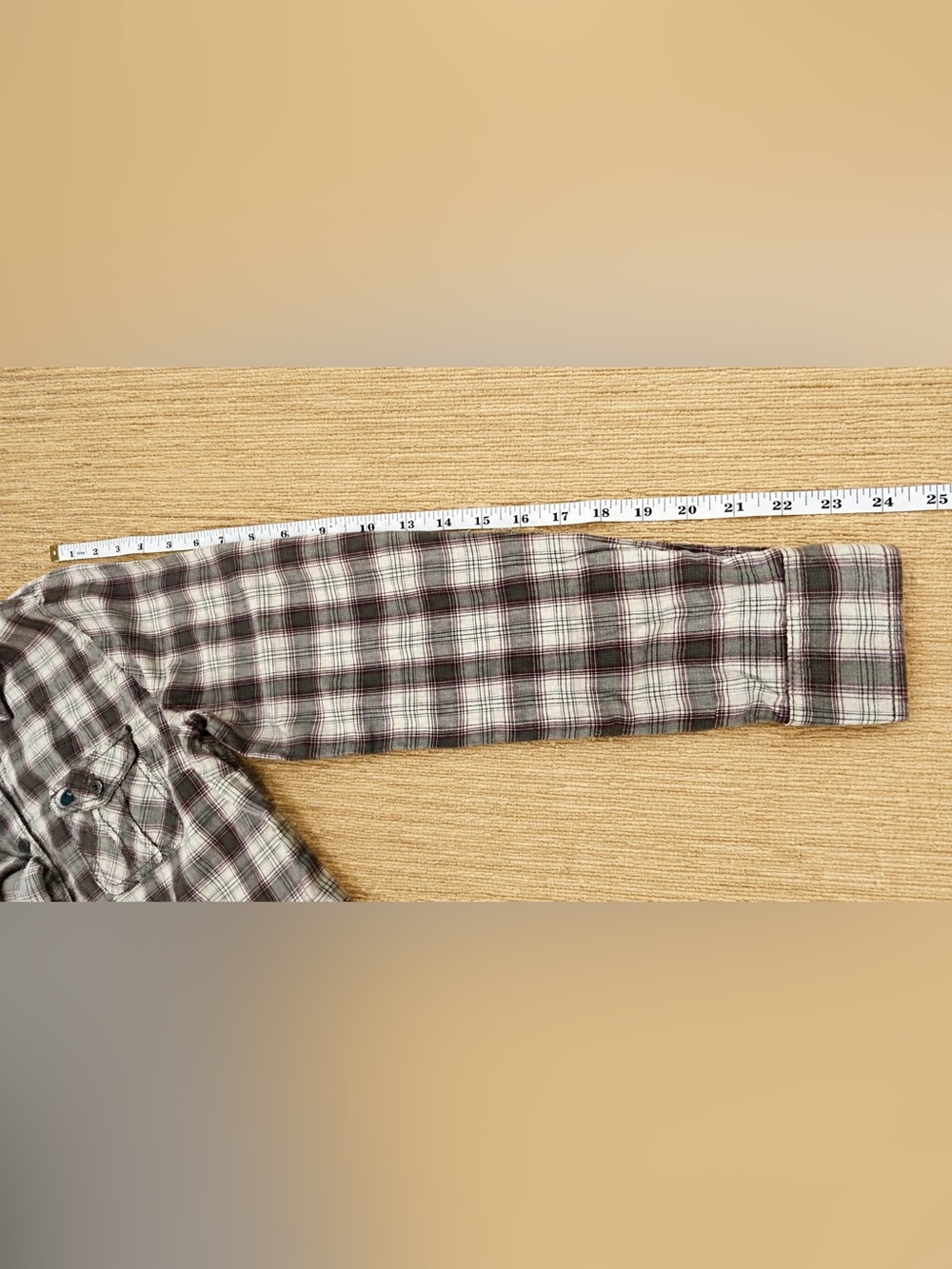 Carhartt Western Gray Plaid Women's Button-Up Shirt with Rodeo Graphic Back Sz M - Picture 14 of 16